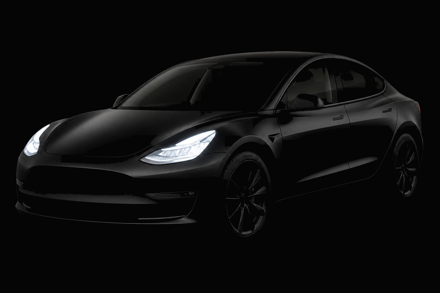 GONE BOT — black Tesla Model 3
